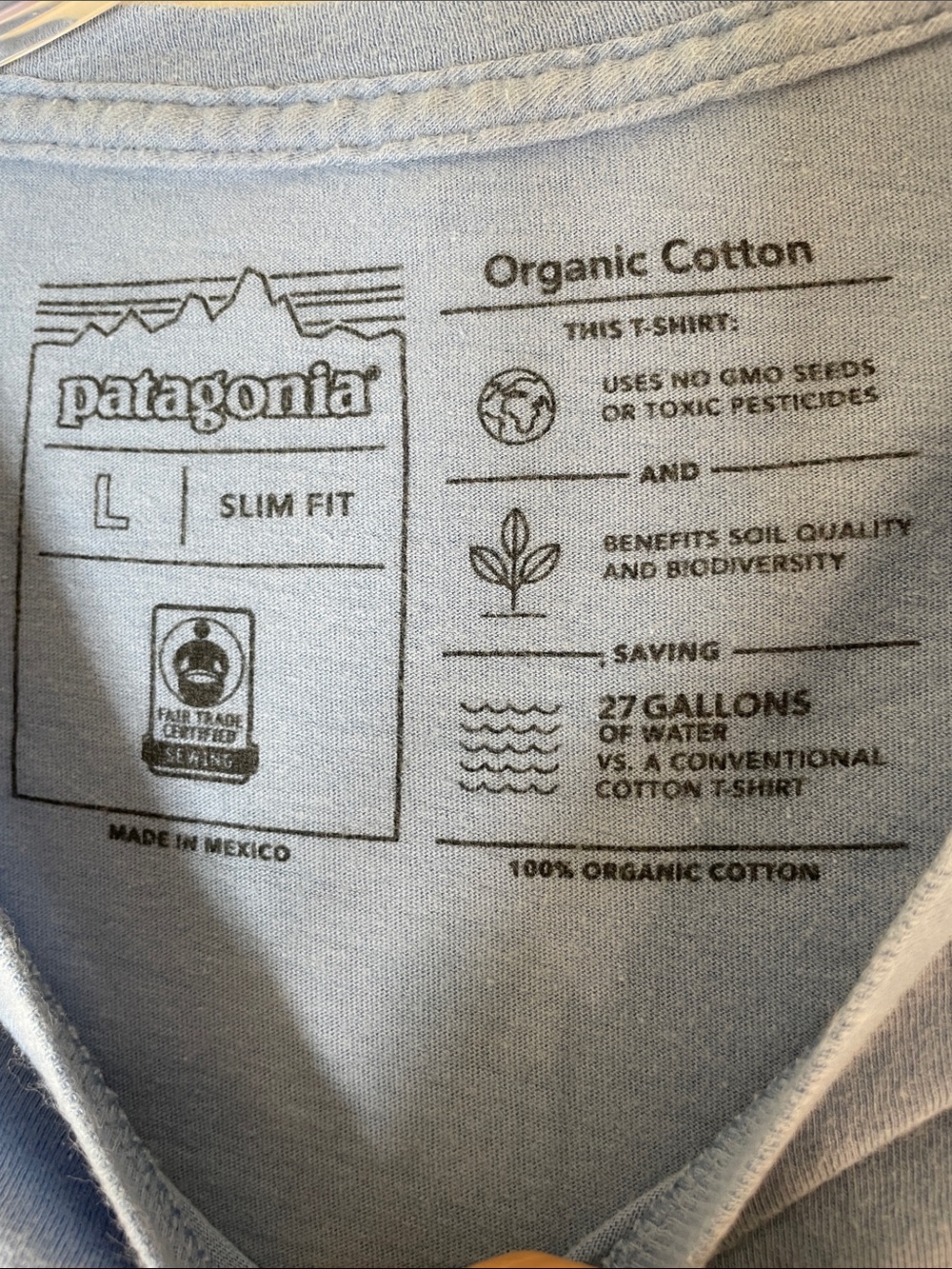 Patagonia Organic Cotton'Summit' Graphic Short Sleeve Tee. L. - Picture 2 of 4